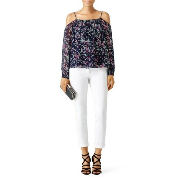 Greylin Spring Speckle Cold Shoulder Blouse Size S - Picture 1 of 12